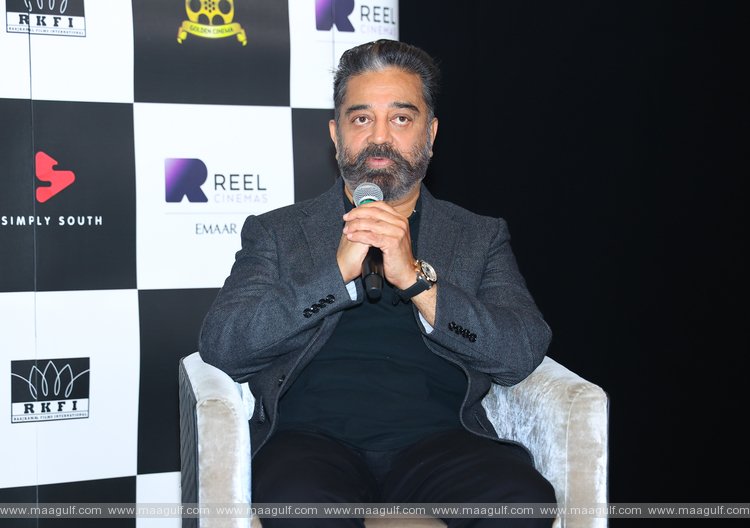 Legendary Actor Kamal Hassan in Dubai to promote his latest Action Thriller, Vikram